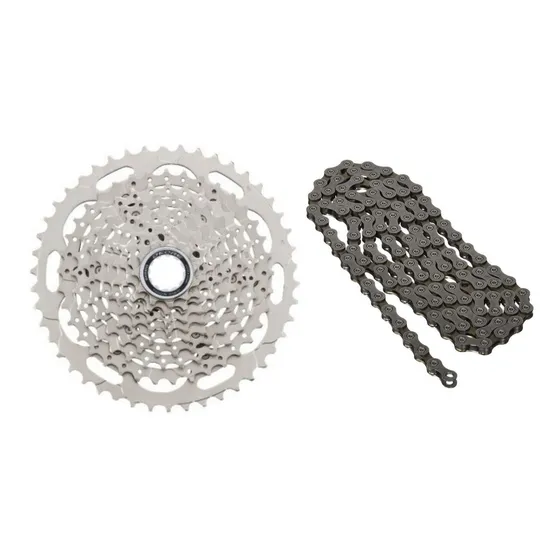Set Piñon Shimano Deore 10v 11 46 T + Cadena Shimano 10v