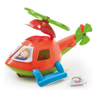 Helicoptero Didactico Con Ruedas De Arrastre 37 Cm Largo Helicoptero Didactico Con Ruedas De Arrastre 37 Cm Largo