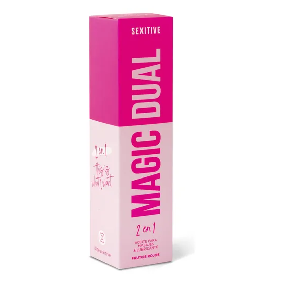 Aceite Y Lubricante Saborizado Magic Dual 100ml Sexitive Sabor Frutos rojos