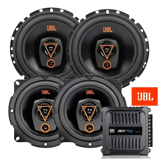 Kit Alto Falante Jbl Original Triaxial E Banda 400.4 Potente