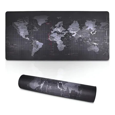 Mouse Pad Gamer Xxl Antideslizante Mapamundi 90x40cm 3mm Diseño Impreso Mapa Mundi