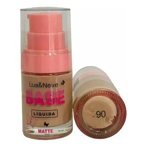 Base Líquida Maquiagem Matte Lua E Neve