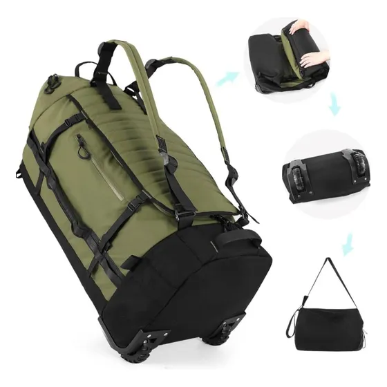 Bolso Morral Militar Multiusos Mochilero Camping Con Ruedas