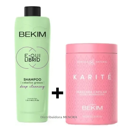 Bekim Shampoo Equilibrid 1.2l + Mascara Karite Hidratacion