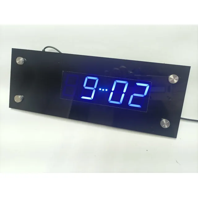 Reloj Digital De Pared Con Soportes De Acero Inoxidable