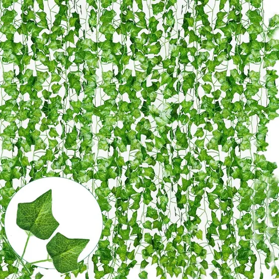 Pack 12 Tiras Planta Artificial Enrredadera 2.1m Decoración