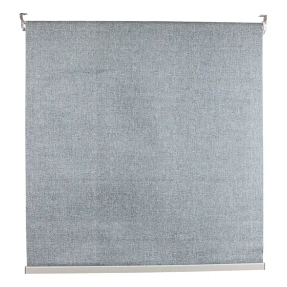 Cortina Roller Blackout 1 Paño 150 X 200 Cm Sin Cenefa Gris Jaspeado Guiza