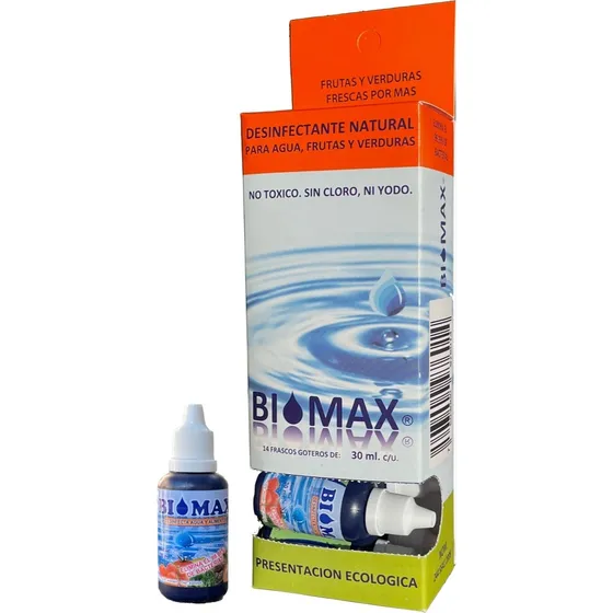 Desinfectante 30 Ml.  Frutas Verduras Agua. Display 14 Pzas.