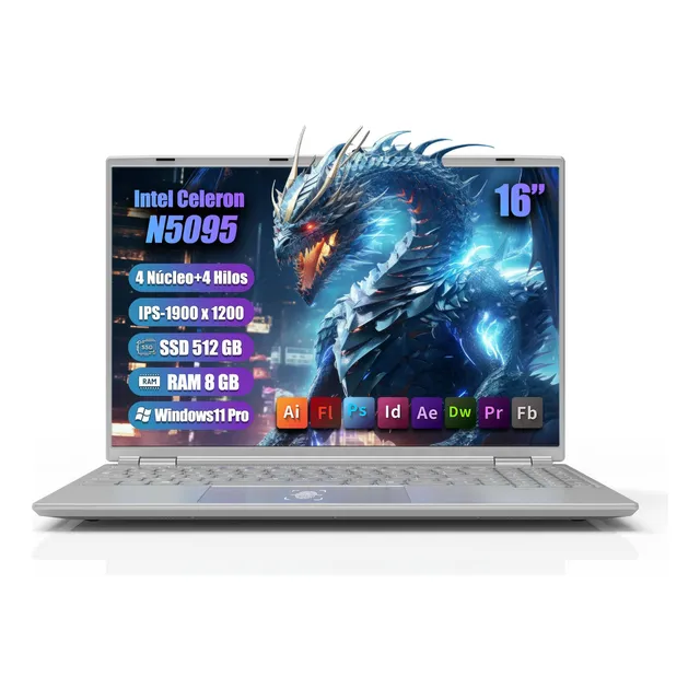 Laptop Portátil 2 En 1 Celeron (4 Núcleos) 8gb Ram 512gb Ssd