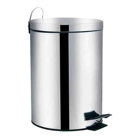 Lixeira Con Pedal Y Cubo Interno Ágata Inox 3 Litros Mor
