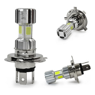 Foco Led Cob 4 Caras H4 Para Moto Luz Alta Y Baja Foco Led Cob 4 Caras H4 Para Moto Luz Alta Y Baja