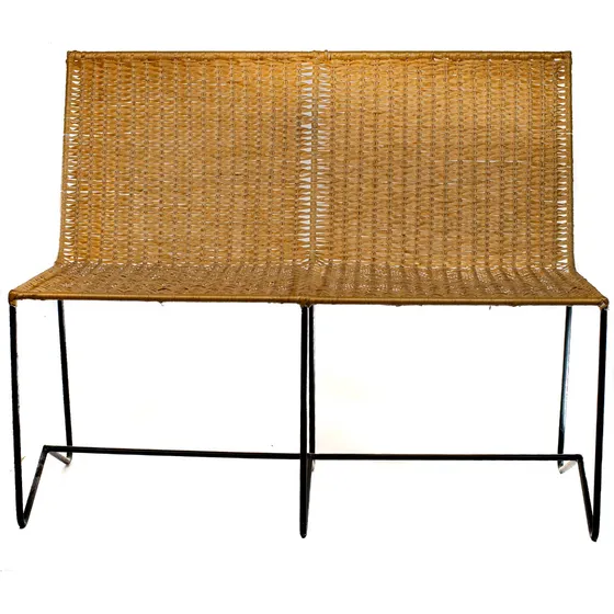 Silla De Hierro Y Mimbre Natural 1.10
