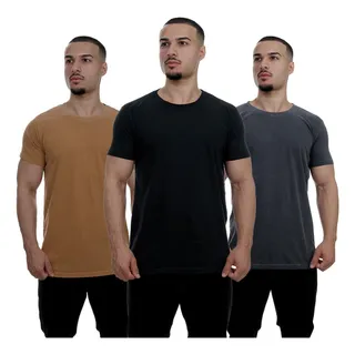 Kit 3 Camisetas Camisas BĂĄsica Masculina 100% AlgodĂŁo 30/1 Kit 3 Camisetas Camisas BĂĄsica Masculina 100% AlgodĂŁo 30/1