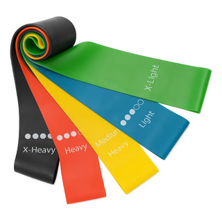 Kit 5 Faixa Elástica Mini Band Para Treino Exercícios Kit 5 Faixa Elástica Mini Band Para Treino Exercícios