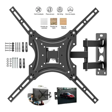 Suporte Universal Tv Articulado Braço P/monit. Parede 14-55 Preto