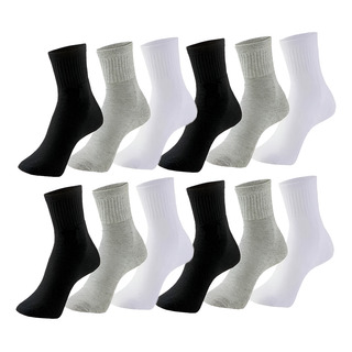Kit 12 Pares Meias Cano Longo Alto AlgodĂŁo Academia Sport Kit 12 Pares Meias Cano Longo Alto AlgodĂŁo Academia Sport