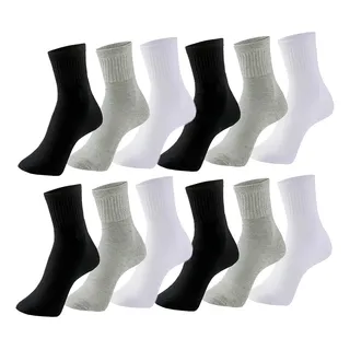 Kit 12 Pares Meias Cano Longo Alto AlgodĂŁo Academia Sport Kit 12 Pares Meias Cano Longo Alto AlgodĂŁo Academia Sport