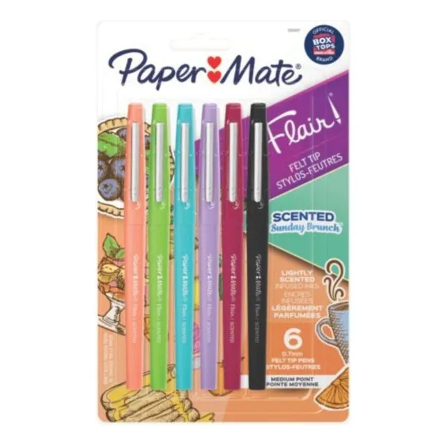 Paper Mate Flair Con Aroma Colores Surtidos X6