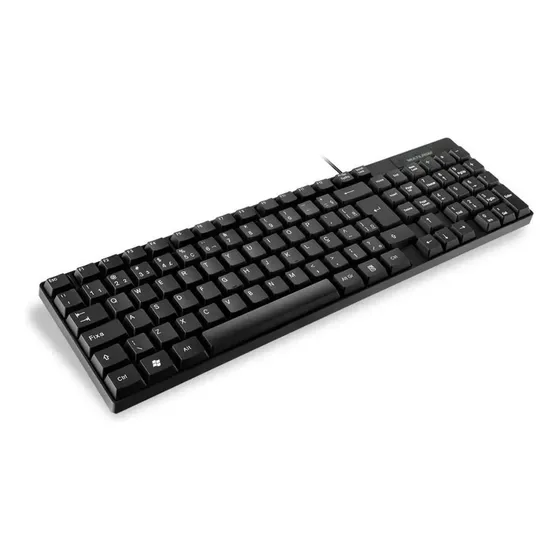 Teclado Teclas Macias Silenciosas Usb Preto Tc193 Multilaser