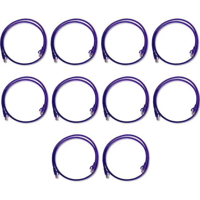 Patchcord Utp Cat6 90cm Morado P6009p 100%cobre Enson 10pzs