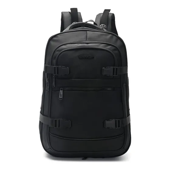 Mochila Viaje Carry On Expandible Avion Cabina Equipaje Color Negro