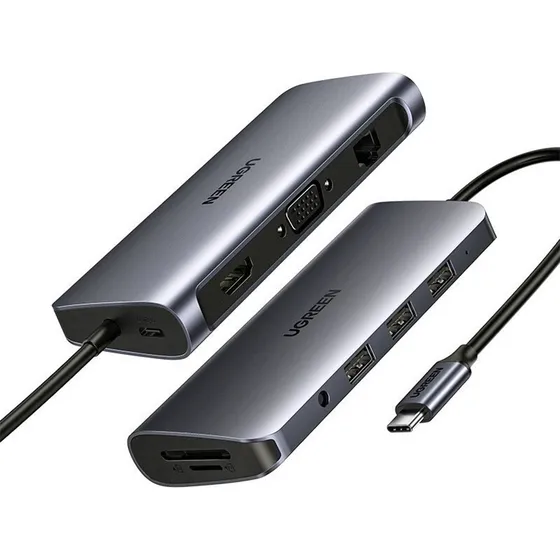 Adaptador Multiportas Usb-c Ugreen 10 Em 1 Cinza Espacial