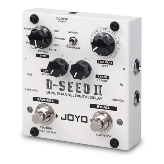 Pedal de efeito Joyo D-Seed II branco