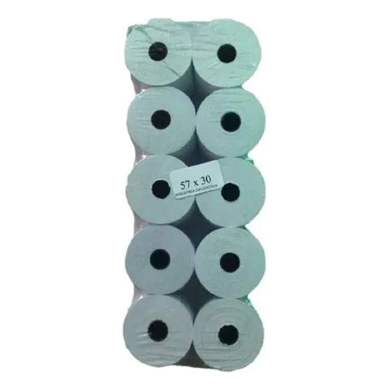 10 Rollos Papel Comun 57x30 Para Calculadora Casio Hr-100tm