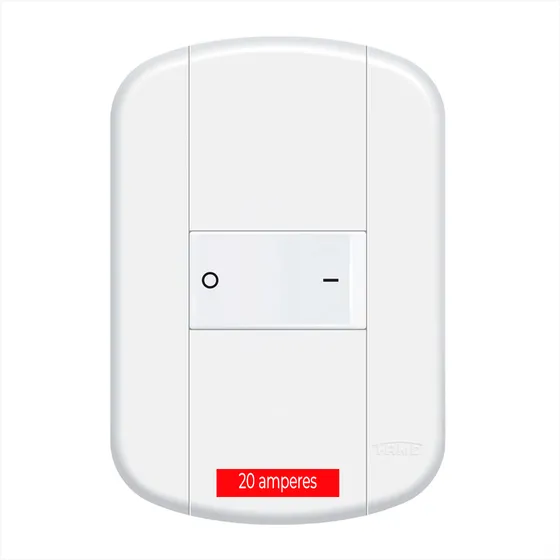 Conjunto Com 1 Interruptor Bipolar Placa Fame Blanc Mais