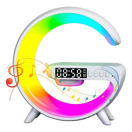 Parlante G Lámpara Veladora Luz Led Rgb Bluetooth Batería | Cuotas sin interés