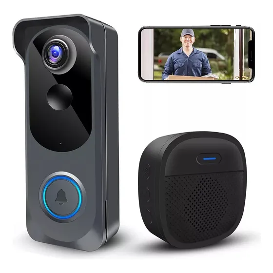 Timbre Inalambrico Con Camara Impermeable,  Con Alexa