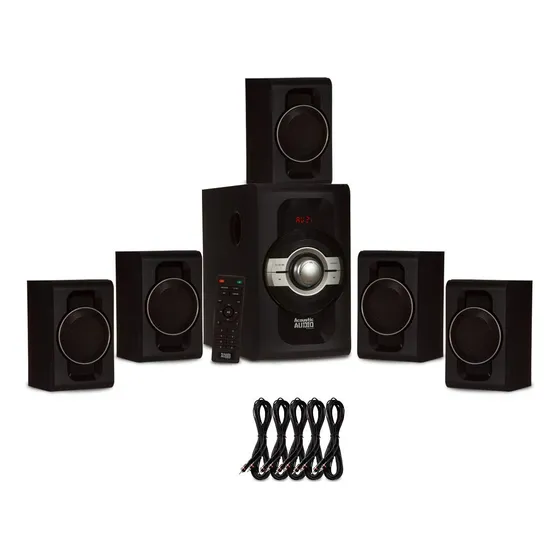 Audio Acustico Cine Casa Sistema Altavoz Bluetooth Usb Cabl