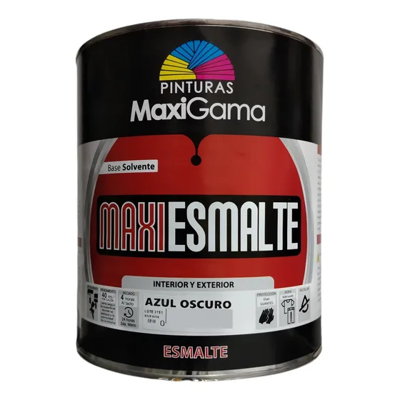 Pintura De Esmalte Color Azul Oscuro, Galon - Maxigama.