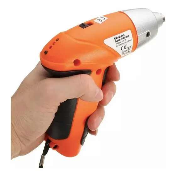 Destornillador Inalámbrico Recargable Eléctrico Atornillador Color Naranja