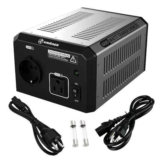 Transformador De Tensão Krieger 600w 220v/110v - Pacote Apro