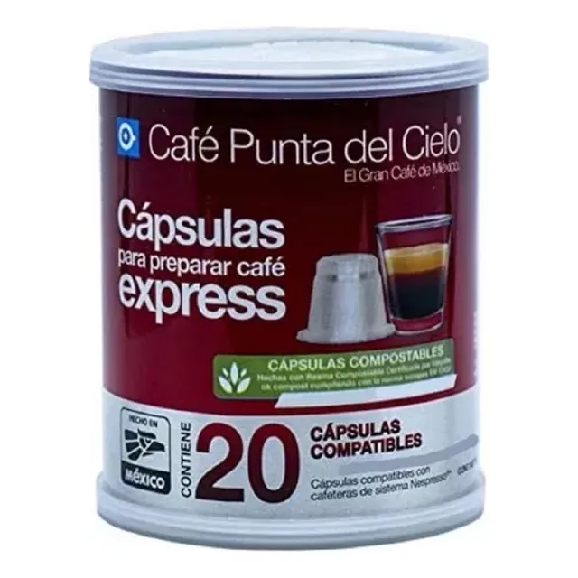 Cafe Express Punta Del Cielo Bote 20 Capsulas Nespresso