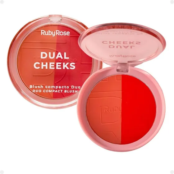 Blush Duo Ruby Rose Dual Cheeks Nectar E Scarlet Hb-m03-3