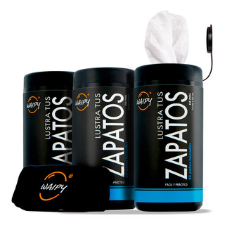 Kit Limpieza Y Lustrado Zapatos Toallitas Waipy Profesional Kit Limpieza Y Lustrado Zapatos Toallitas Waipy Profesional