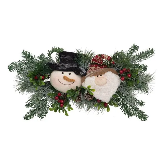 Guirlanda  De Parede Boneco De Neve E Papai Noel