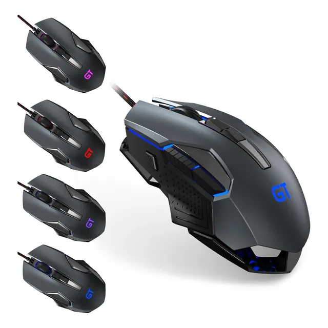 Racegt Mouse Gamer De Juego 8 Botones Programables 3200 Dpi