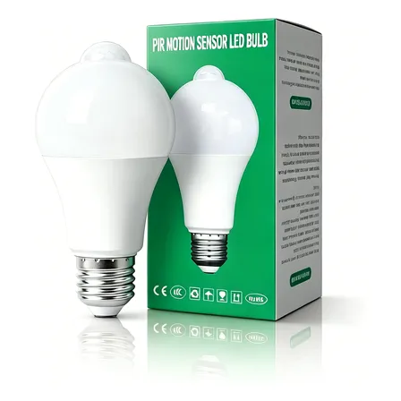 Lampada Led Bulbo 9w 12w Branco 4000k E27 Sensor Movimento