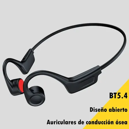 Audífonos Techwolf TWA-G01 Inalámbricos de Conducción Ósea con Bluetooth 5.4, Micrófono Dual y Cancelación de Ruido para Deportes