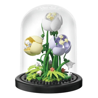 Conjunto De Blocos De Construção De Flores Com Janela De Conjunto De Blocos De Construção De Flores Com Janela De