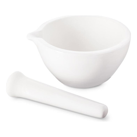 Mortero De Porcelana Con Mano 150ml Glassco Blanco Mortero De Porcelana Con Mano 150ml Glassco Blanco