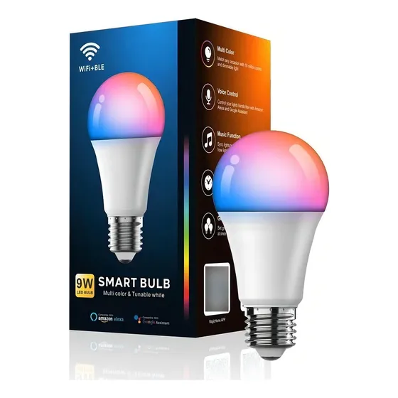 Bombillo Led Wi-fi (inteligente) Compatib Con Google Y Alexa Luz RGB 110V