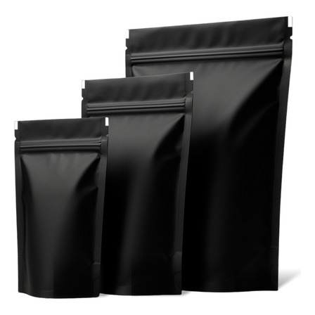 Bolsa Doypack 26x16 Negro Black Cierre Zipper X 200 Unidades Bolsa Doypack 26x16 Negro Black Cierre Zipper X 200 Unidades