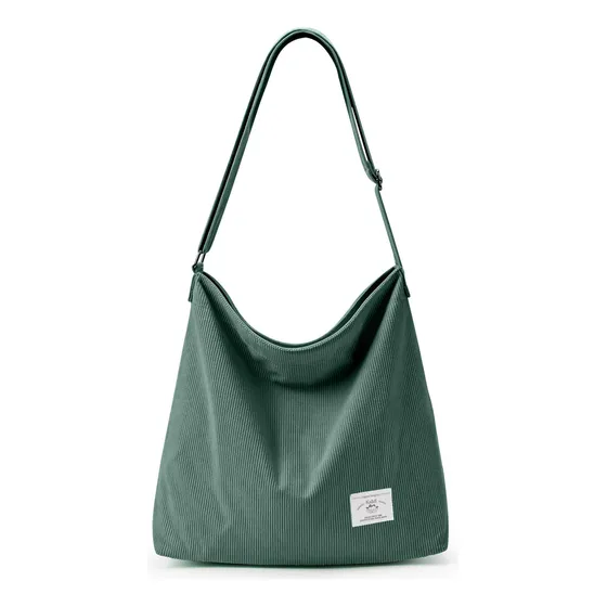 Kalidi Corduroy Tote Bag For Women Casual Zipper Tote C9n8q
