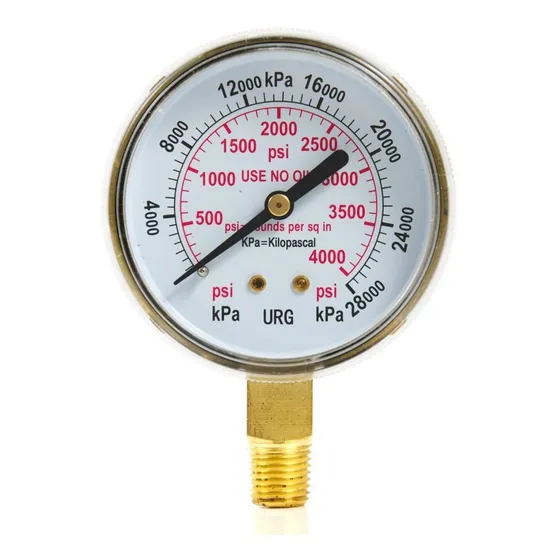 Manómetro De 0-4000 Psi 2 1/2  P/ Regulador Oxigeno Weldtech