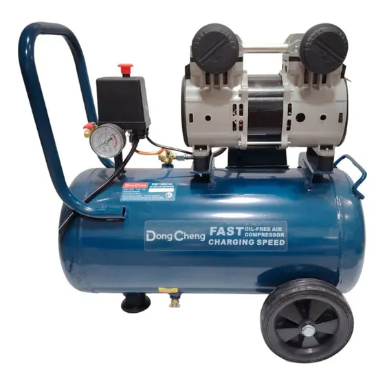 Compresora Silenciosa 1100w 24 Litros Dongcheng Dqe1100/24l Color Azul Acero Frecuencia 50/60