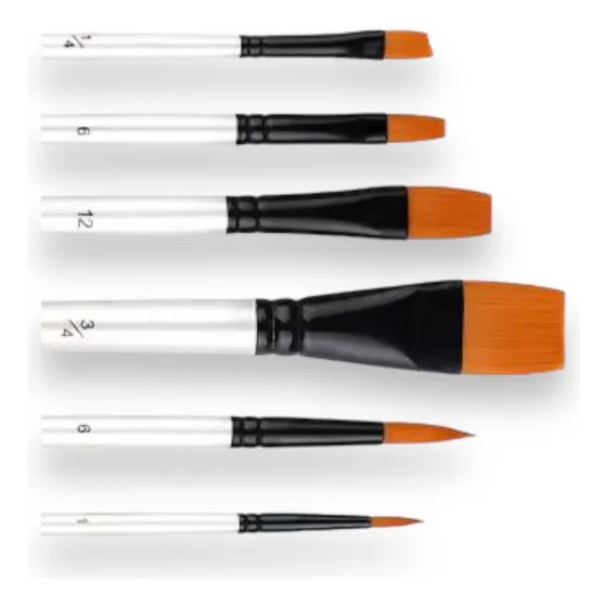 Kit Pincel 6 Peças Macio Artesanato Culinária Unhas